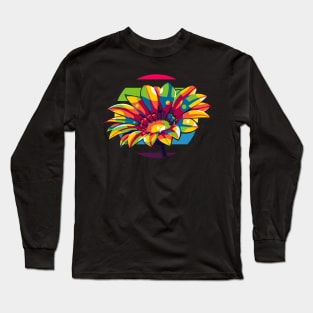 Colorful Daisy Flower Long Sleeve T-Shirt